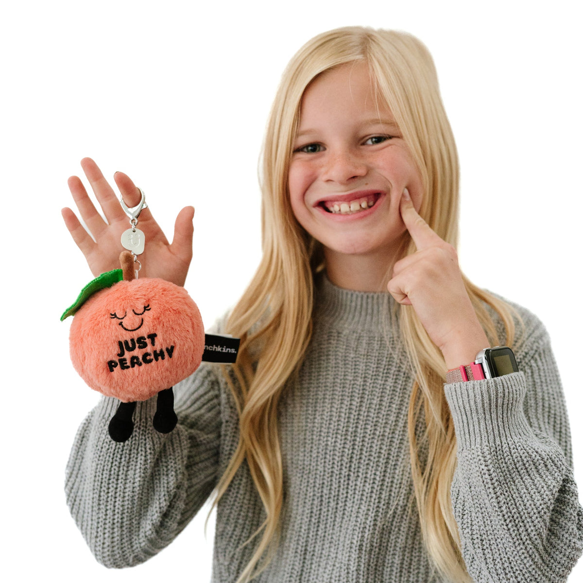 "Just Peachy" Peach Plush Bag Charm