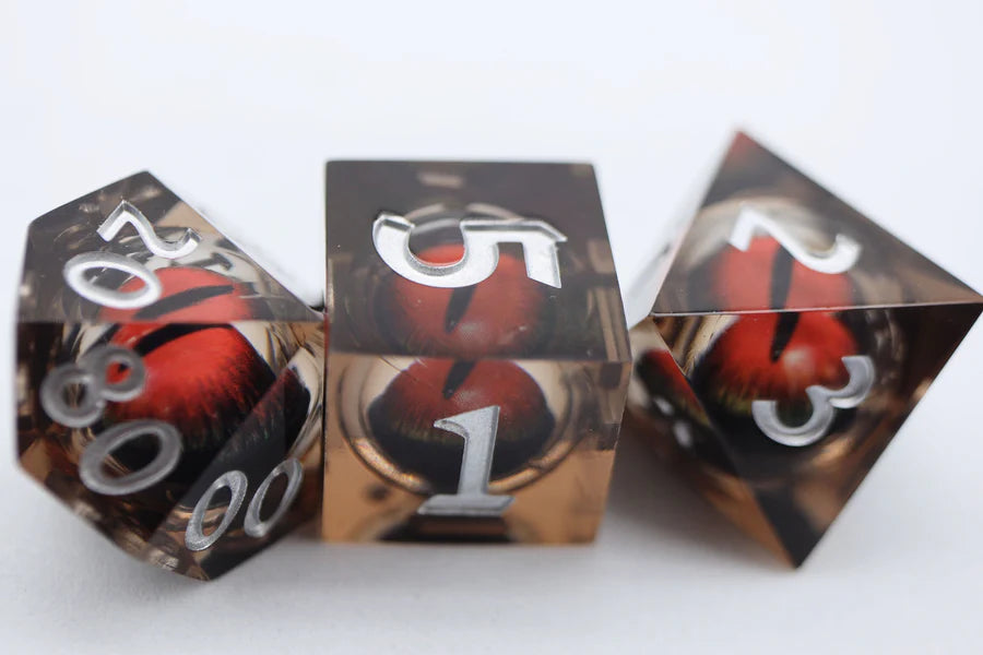 Sharp Edge Moving Eye RPG Dice Set - Nightvision