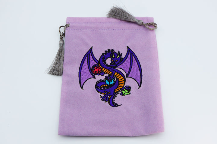 DICE BAG - PURPLE DRAGON