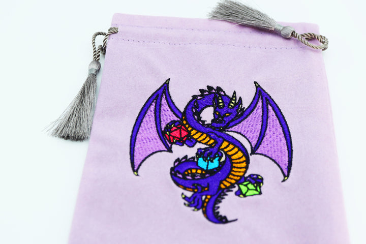 DICE BAG - PURPLE DRAGON