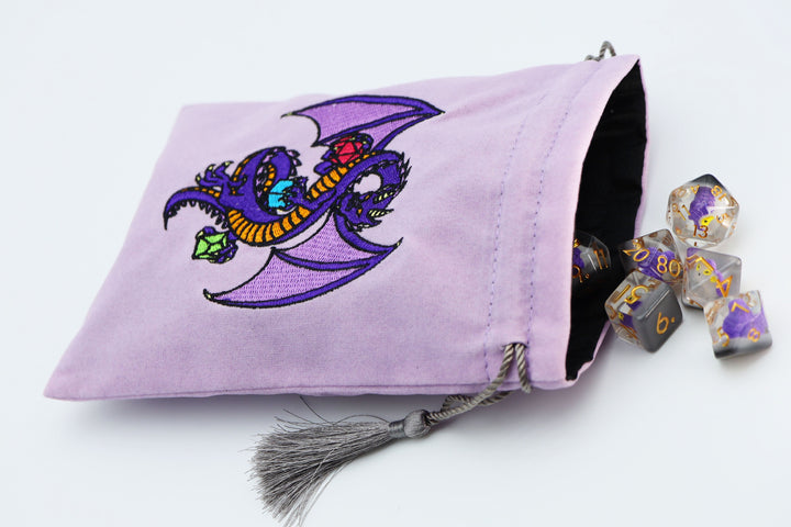 DICE BAG - PURPLE DRAGON