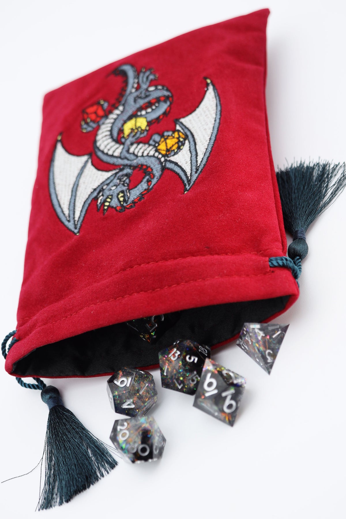 DICE BAG - BLACK DRAGON