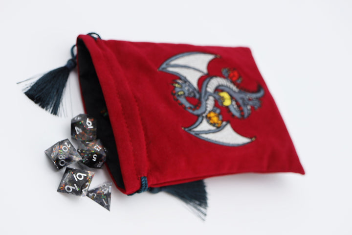DICE BAG - BLACK DRAGON