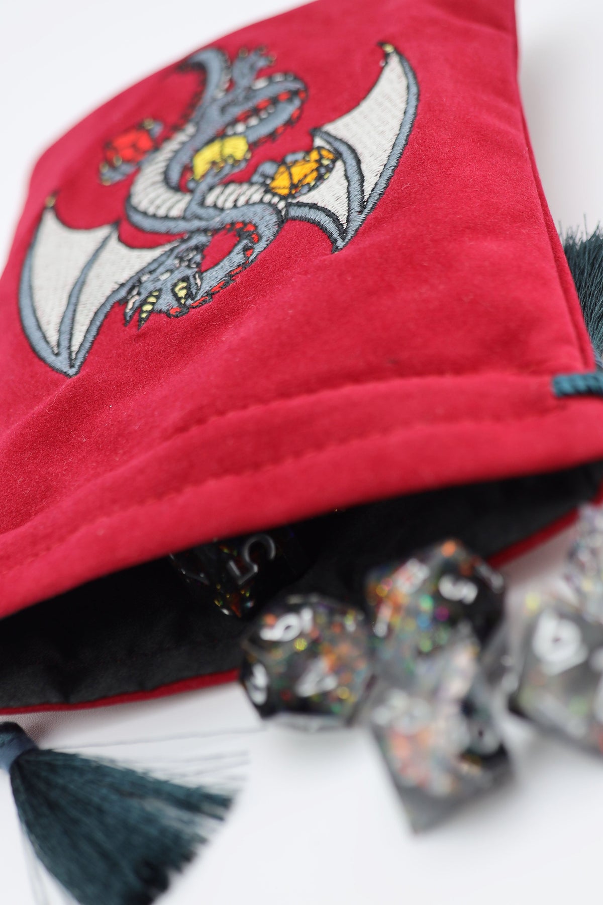 DICE BAG - BLACK DRAGON