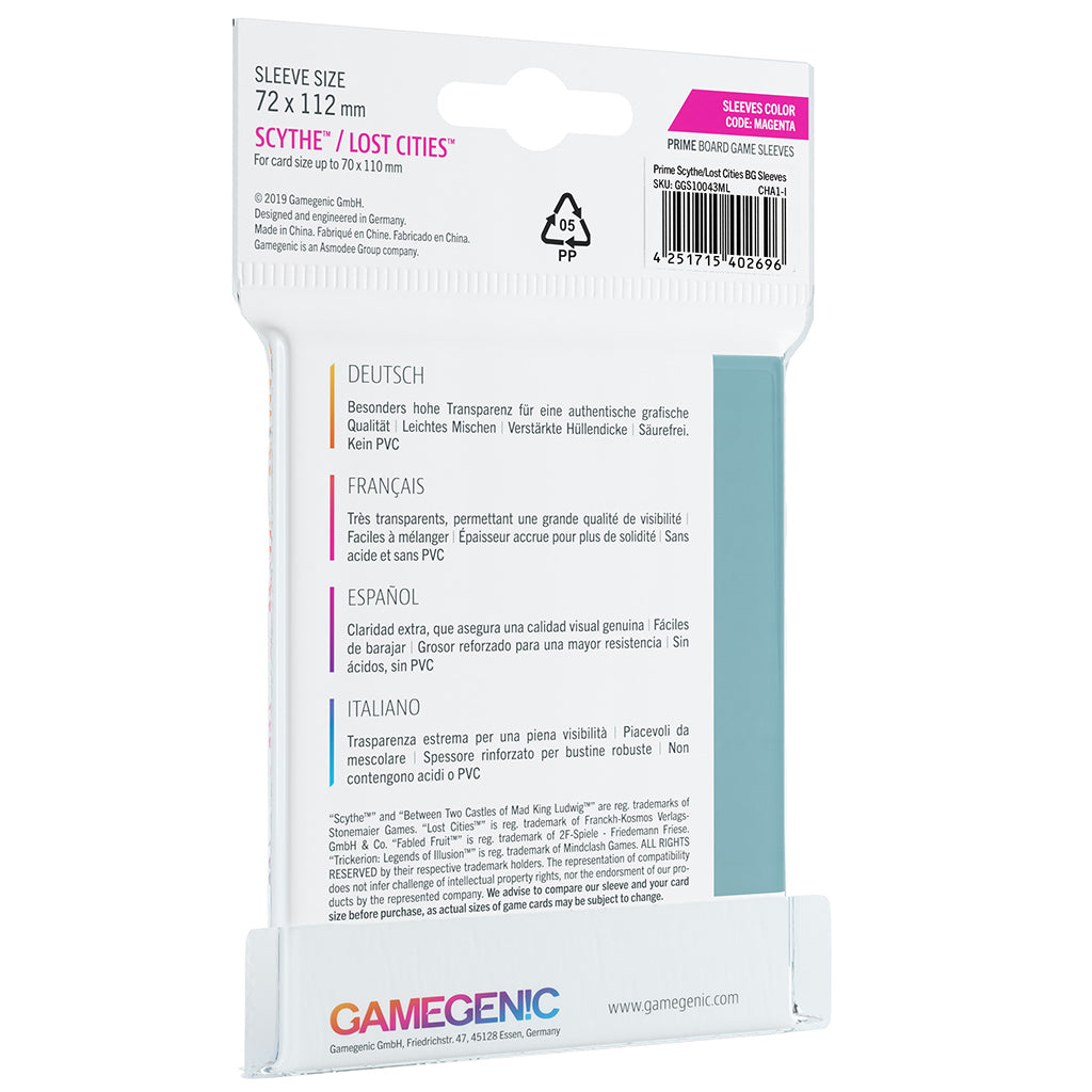 Prime Sleeves: Scythe and-or Lost Cities (72 x 112 mm)