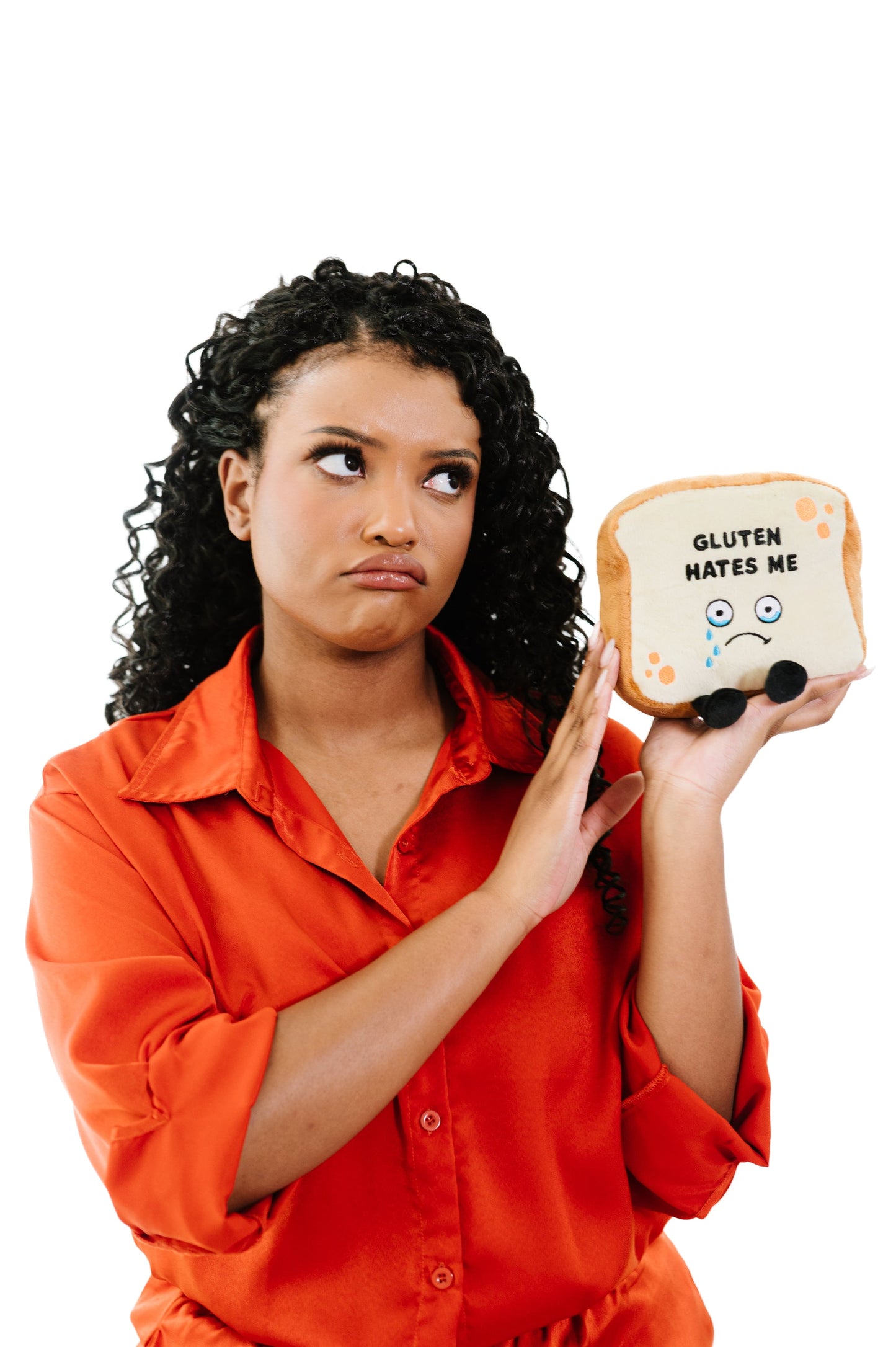 "Gluten Hates Me" Bread Plush