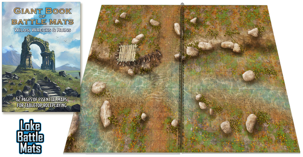 GIANT BOOK OF BATTLE MATS: WILDS WRECKS AND RUINS
