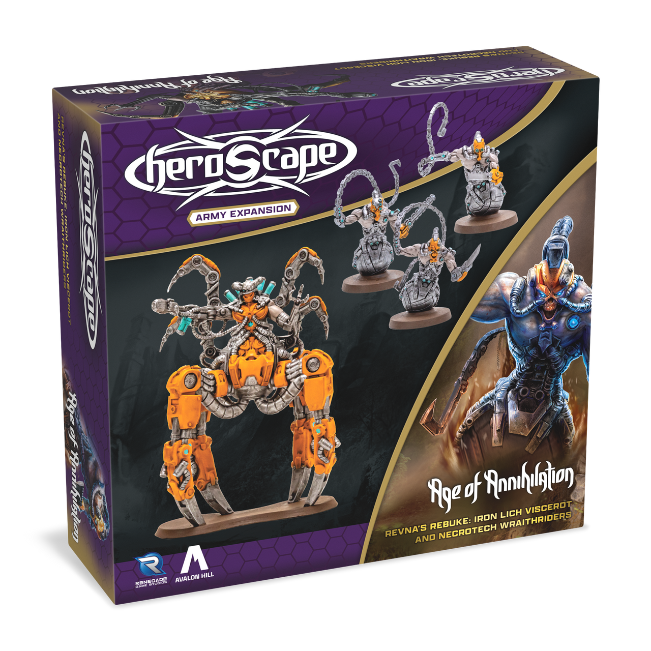 Revna's Rebuke: Iron Lich Viscerot and Necrotech Wraithriders Army Expansion (HeroScape)