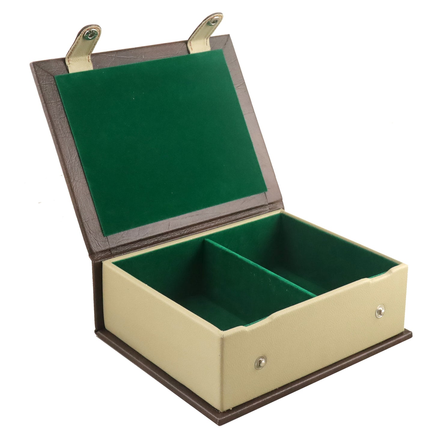 Book Style Storage Box For Chess pieces upto 4.2" King chessmen set- Leatherette