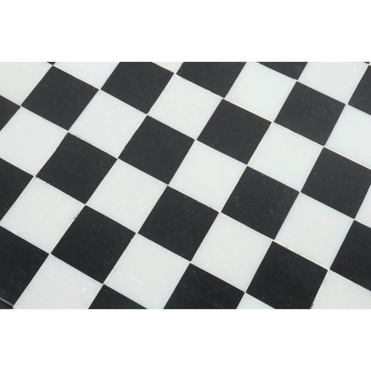 15'' Borderless Marble Stone Luxury Chess Board - Solid Black and White stone