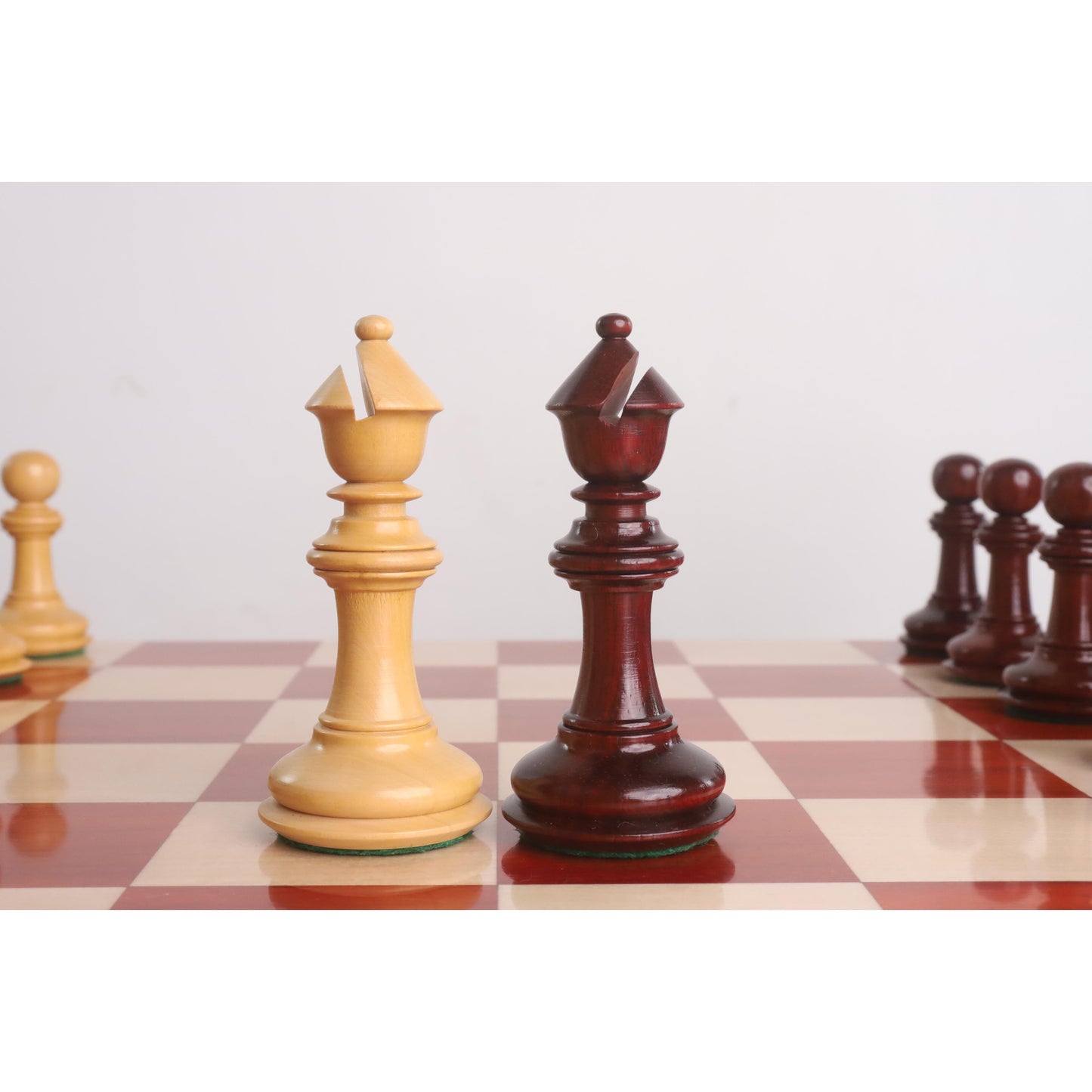 4.6" Bath Luxury Staunton Chess Set- Chess Pieces Only - Bud Rosewood - Triple Weight