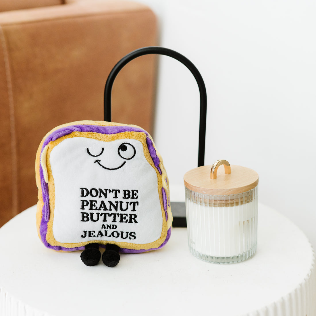 Plush PB&J Sandwich "Don't Be Peanut Butter & Jealous"