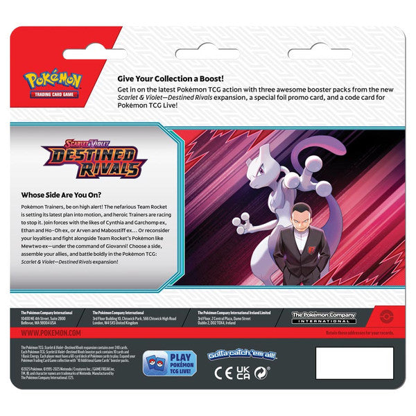 Pokémon TCG: Scarlet & Violet 10: Destined Rivals: 3-Booster Blister