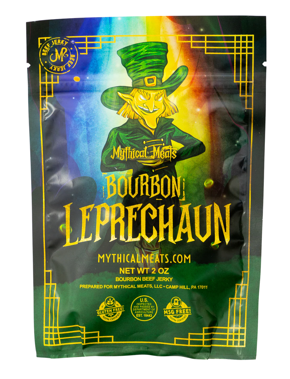 Mythical Meats® Beef Jerky 6 oz. Leprechaun (Bourbon)