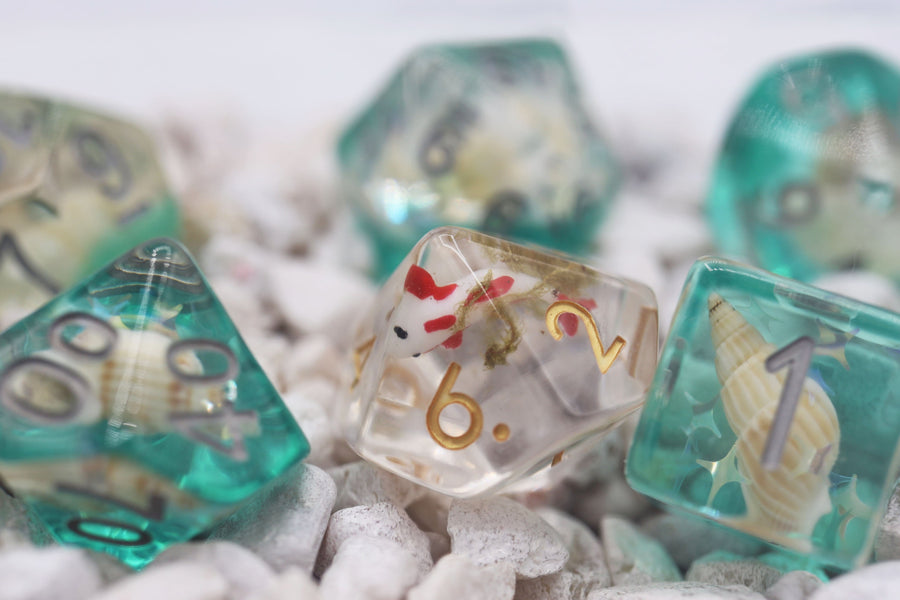 Red Koi Fish RPG Dice Set
