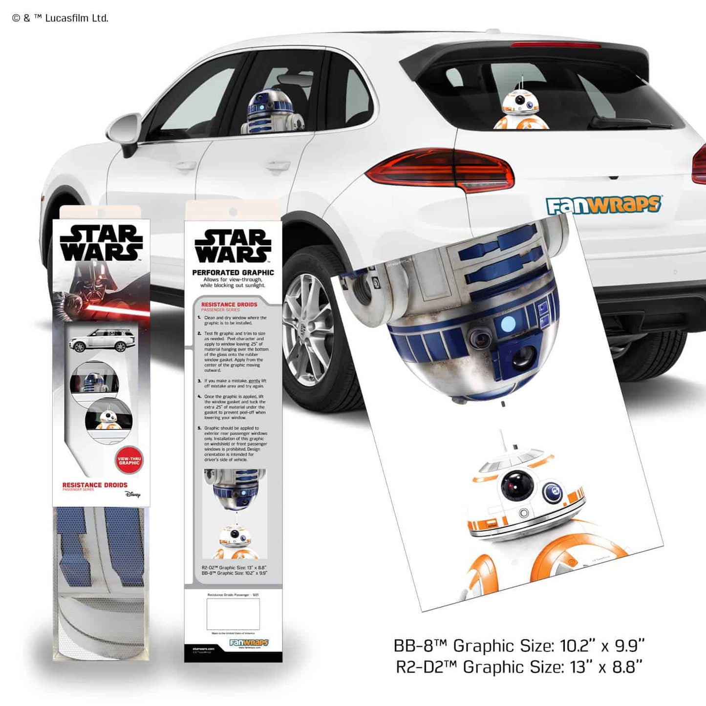Star Wars Droids Window Decals