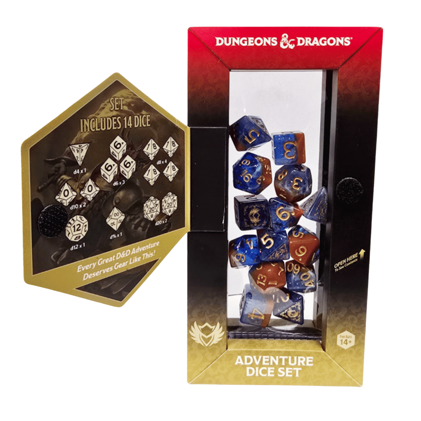 Dungeons and Dragons: Adventurer Dice: Paladin Orange and Blue