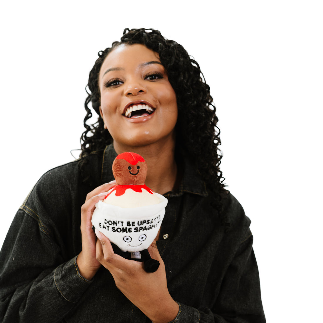 Plush Spaghetti "Don't Be Upsetti Eat Some Spaghetti"