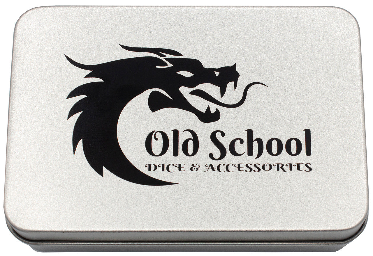 Old School 7 Piece DnD RPG Dice Set: Sharp Edged - Precious Metals