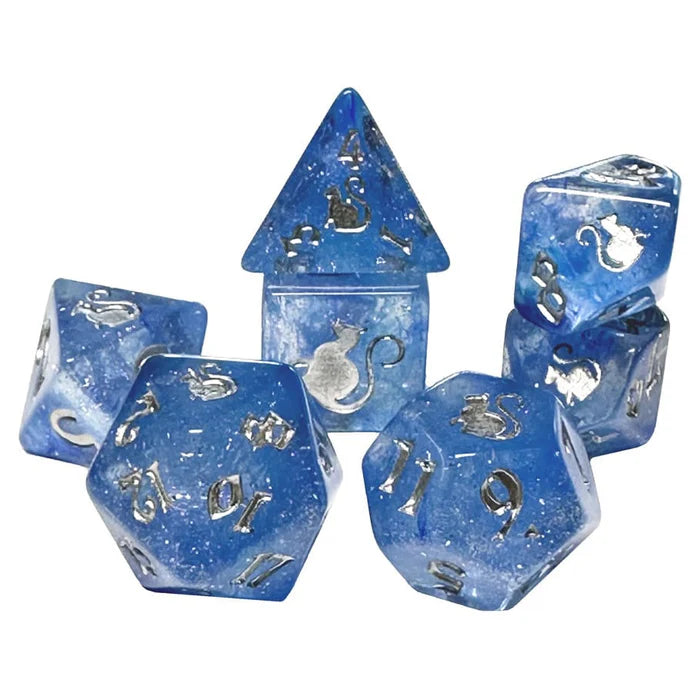 kitty clacks polyhedral dice sets- cosmo