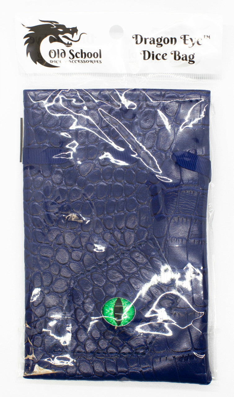 Old School Dice: Dragon Eye Dice Bag - Blue Dragon