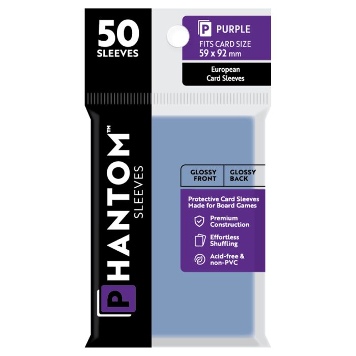 Deck Protector: Phantom Sleeves: Gloss/Gloss Purple Size