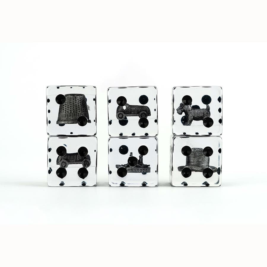 Monopoly 22mm Dice Set: Token Inclusions
