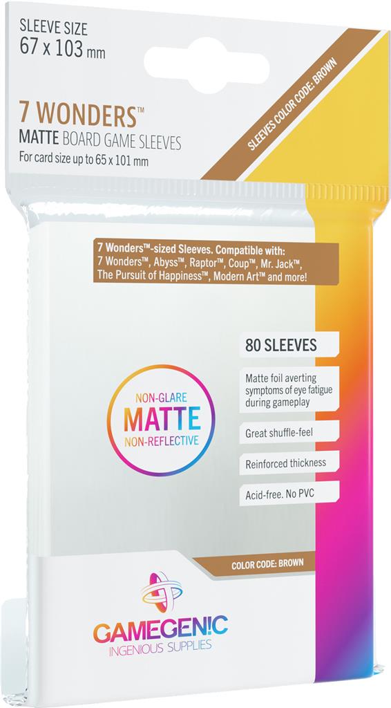 Matte Sleeves: 7 Wonders (67 x 103 mm)