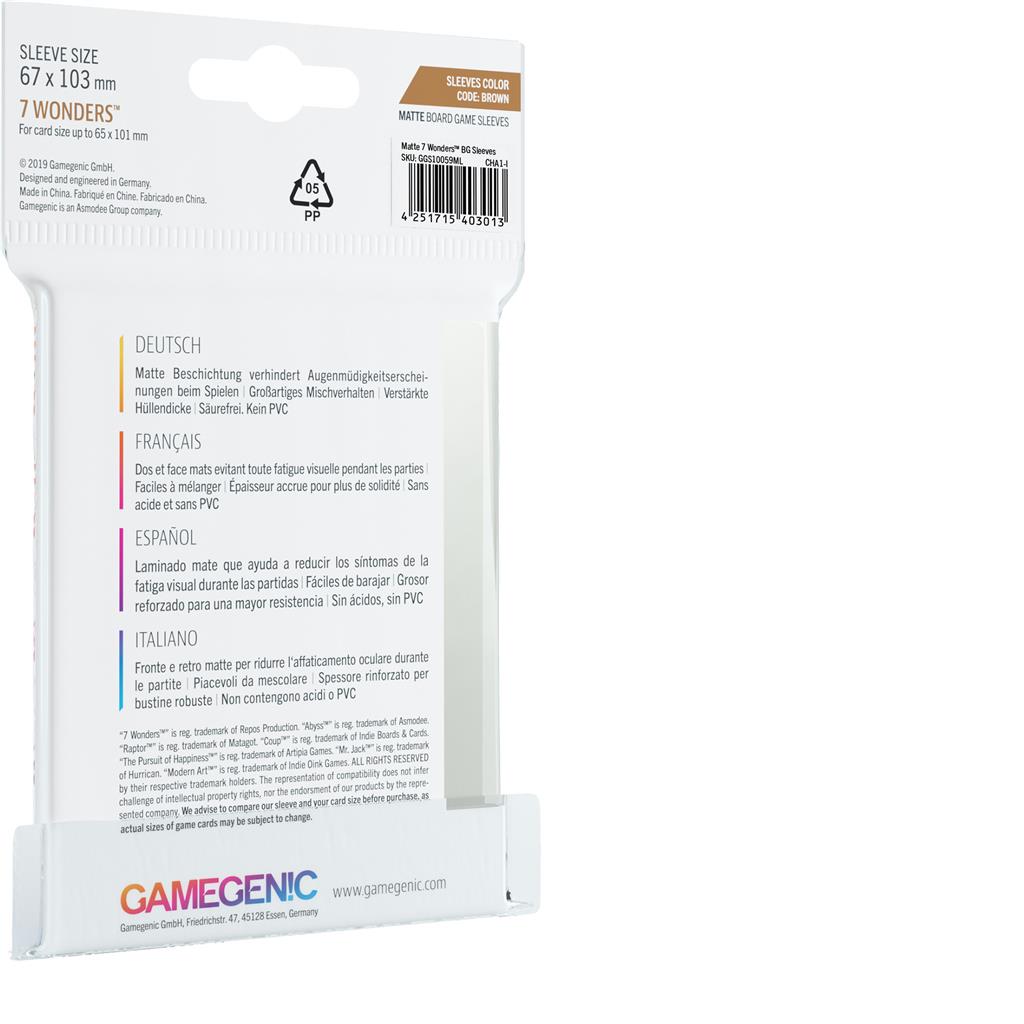 Matte Sleeves: 7 Wonders (67 x 103 mm)