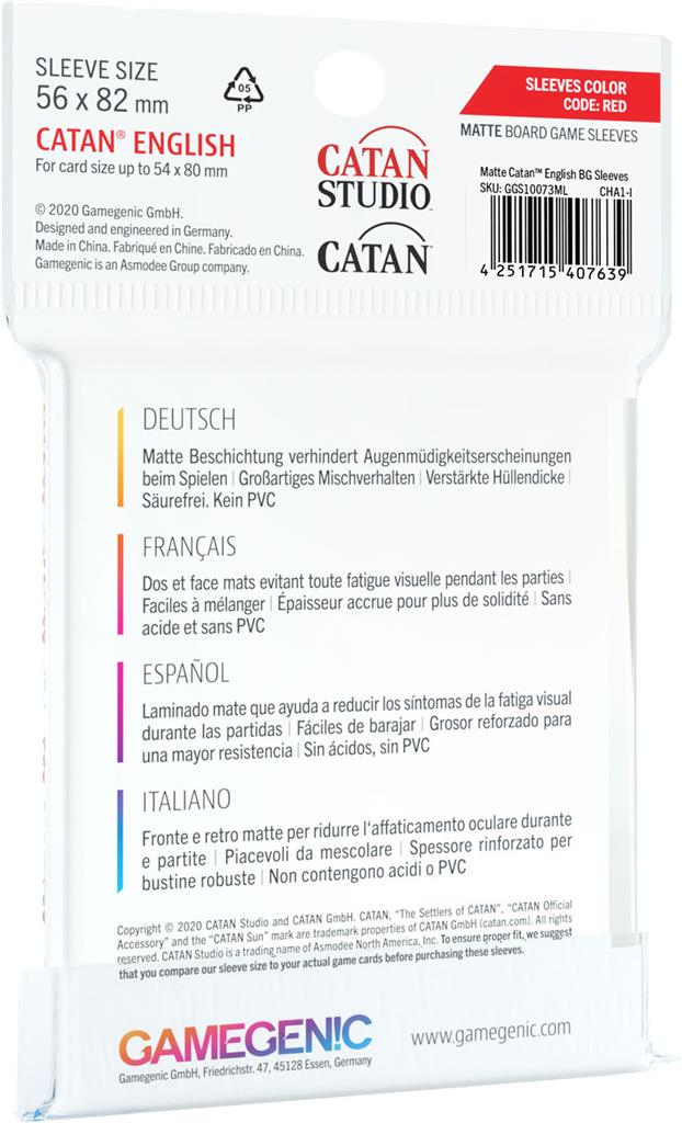 Matte Catan Sleeves (56 x 82 mm)