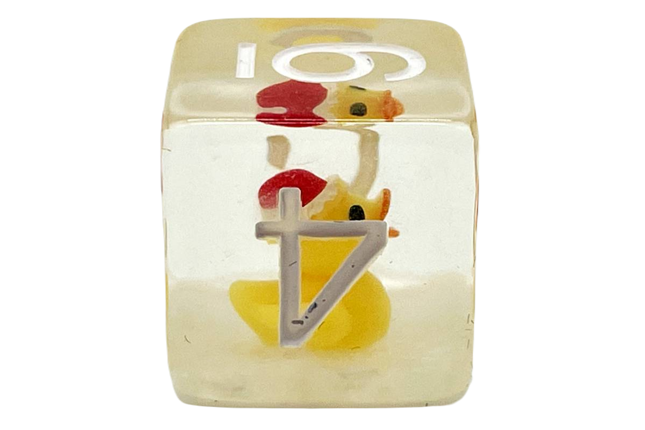 Old School 7 Piece DnD RPG Dice Set: Animal Kingdom - Holiday Duck