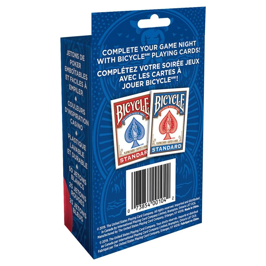 Bicycle Poker Chips: 100 Chips: 3 Colors