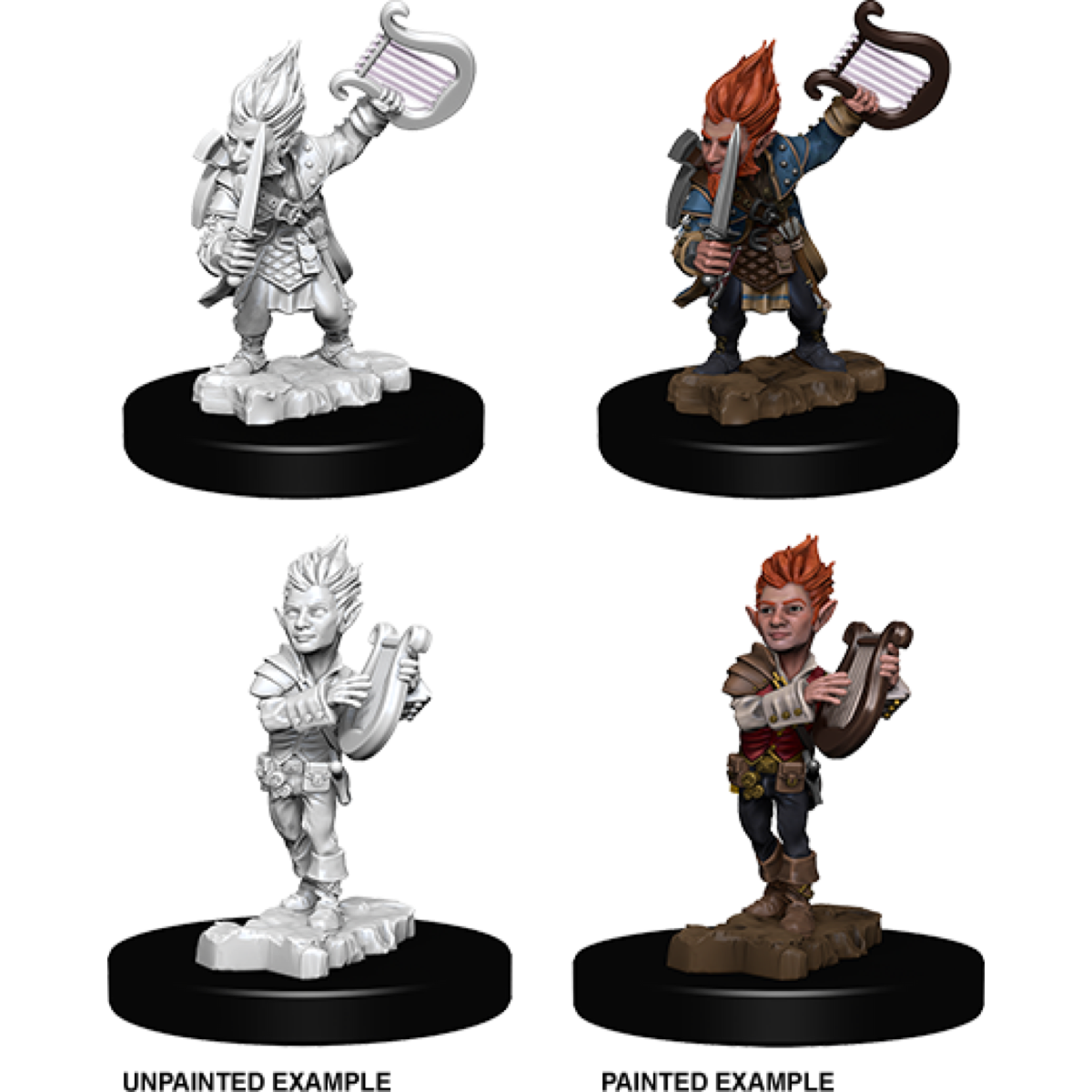 PATHFINDER: DEEP CUTS UNPAINTED MINIATURES -W5-MALE GNOME BARD