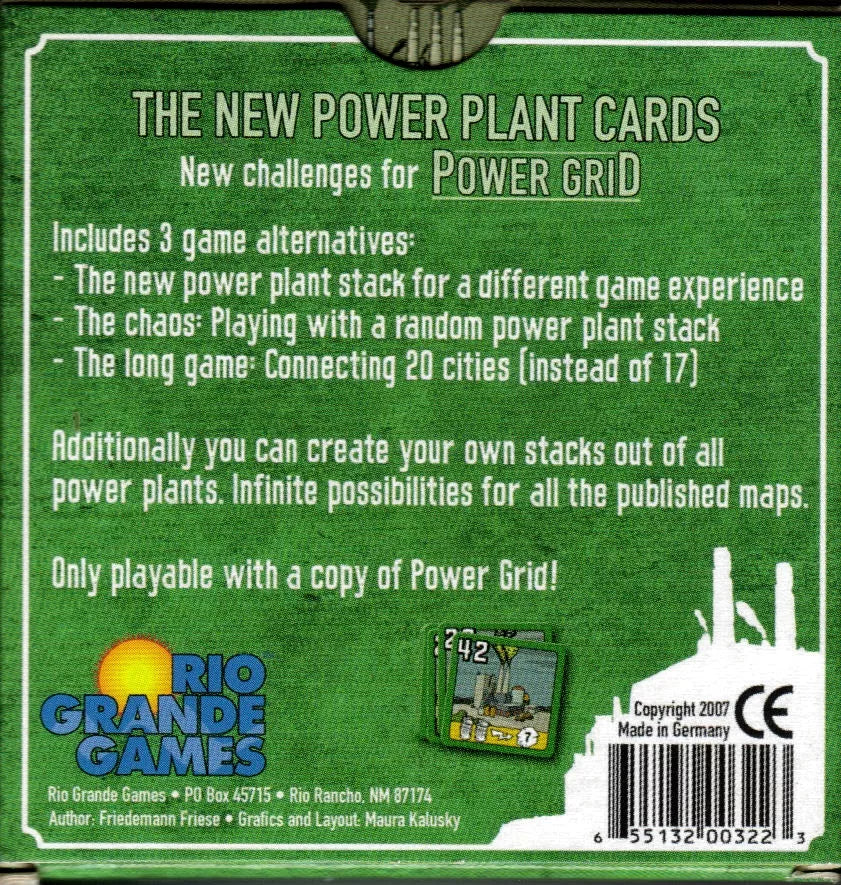 Power Grid Recharged: The New Power Plants Set 1