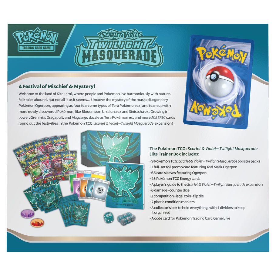 Pokemon TCG: Scarlet And Violet Twilight Masquerade Elite Trainer Box