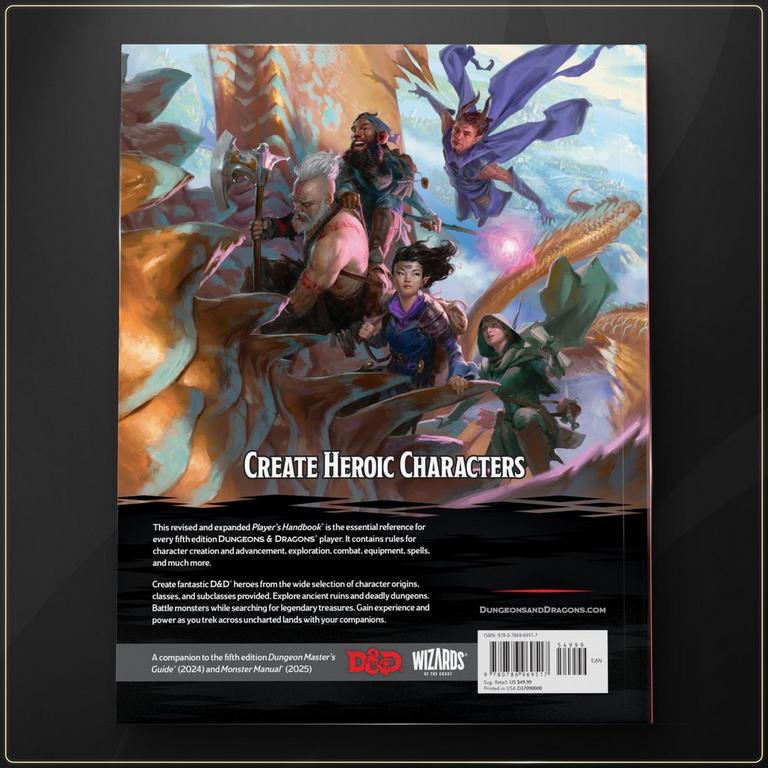 Dungeons and Dragons (2024 Edition): Player's Handbook (Standard Cover)