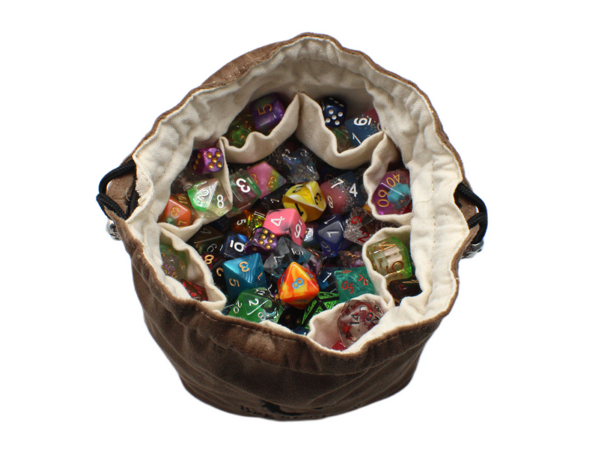 Old School Dice: Bag of Many Pouches Dice Bag - Tan