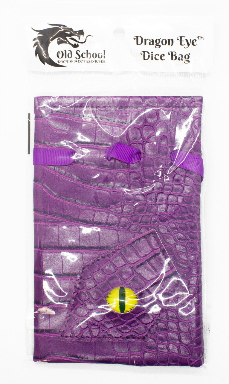 Old School Dice: Dragon Eye Dice Bag - Purple Dragon