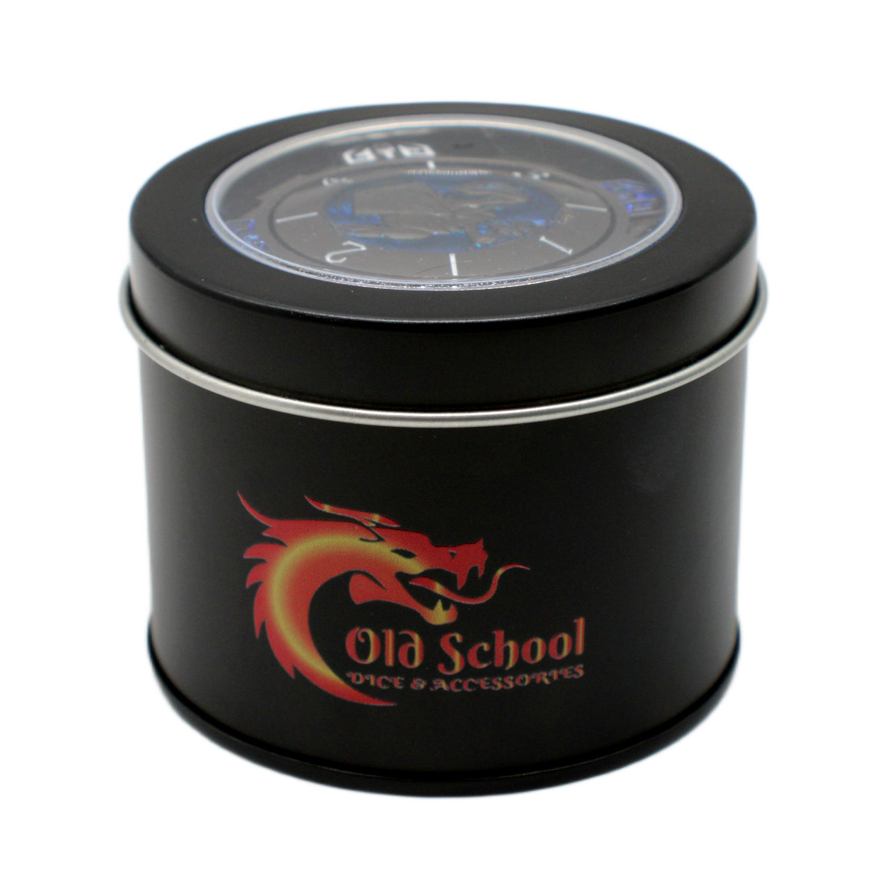 Old School Dice: 7 in 1 Dice Spinner: Dice Goblin - Matte Black w/ Blue