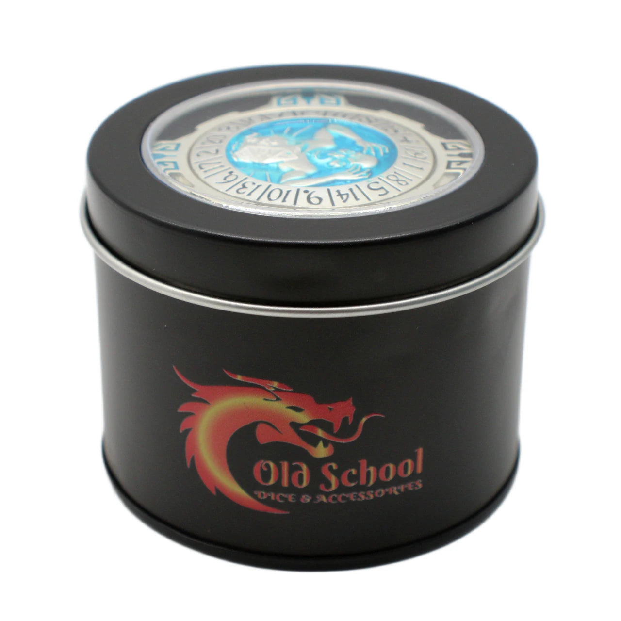 Old School Dice: 7 in 1 Dice Spinner: Dice Goblin - Silver w/ Teal