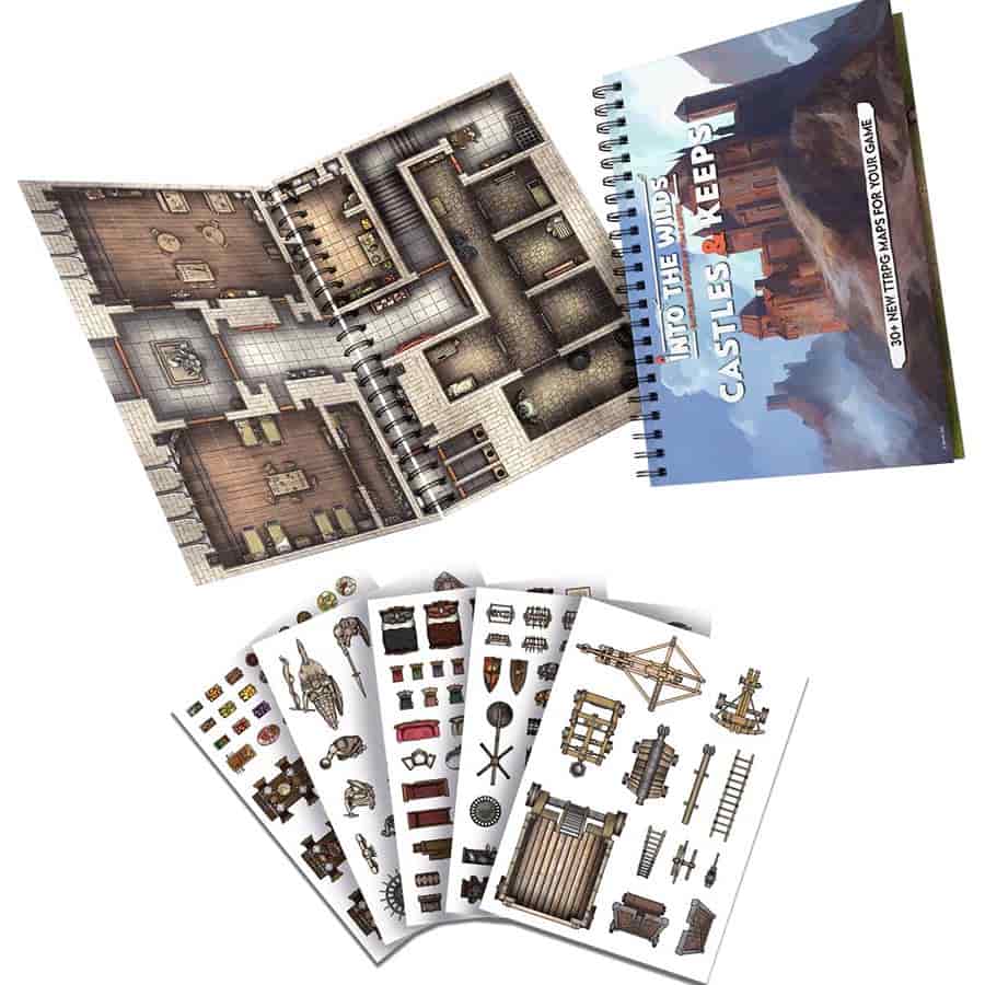 INTO THE WILDS: BATTLEMAP BOOKS: CASTLES AND KEEPS