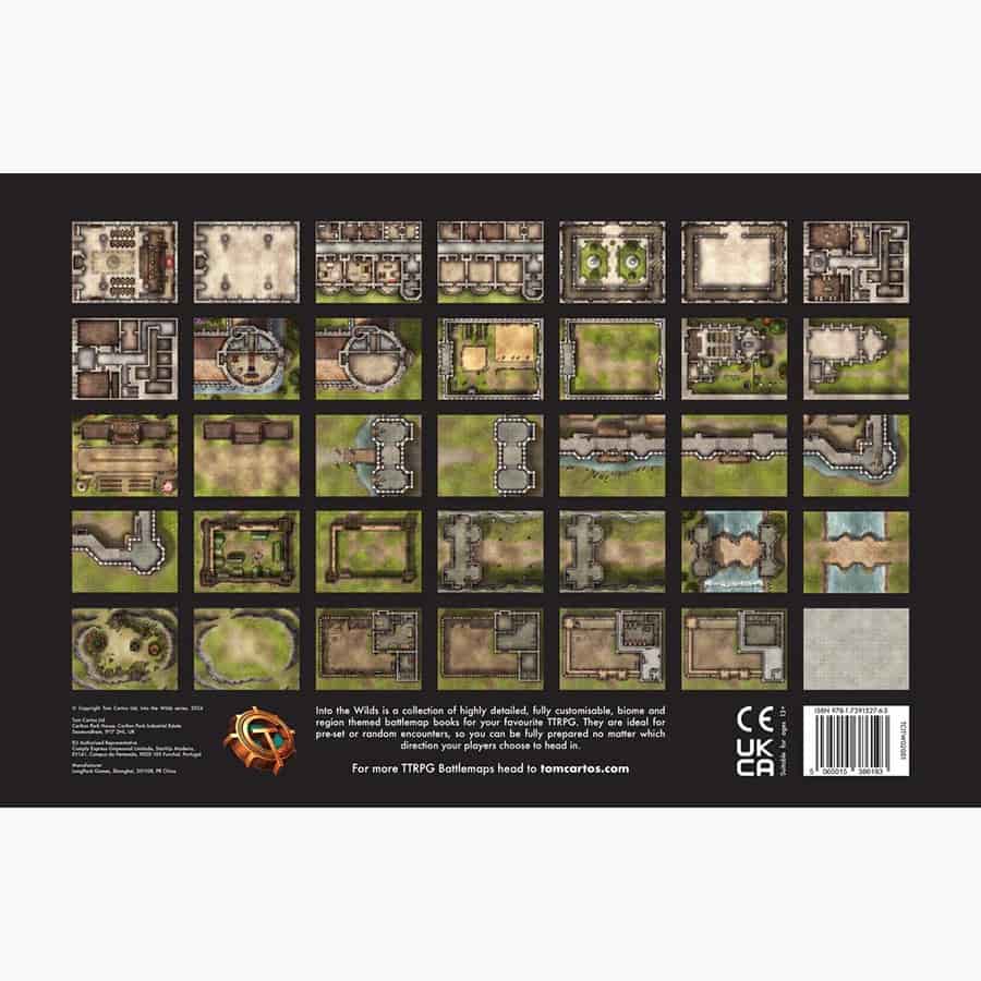 INTO THE WILDS: BATTLEMAP BOOKS: CASTLES AND KEEPS