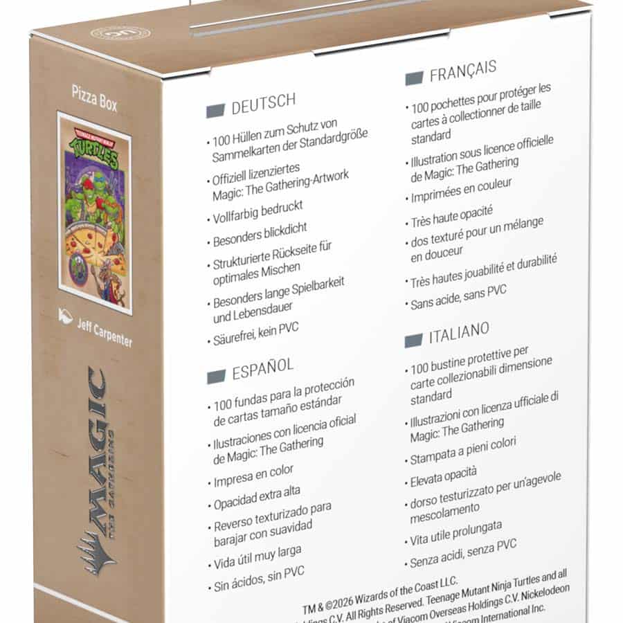 Ultimate Guard: Magic the Gathering: Teenage Mutant Ninja Turtles: Art Sleeves Pizza Box