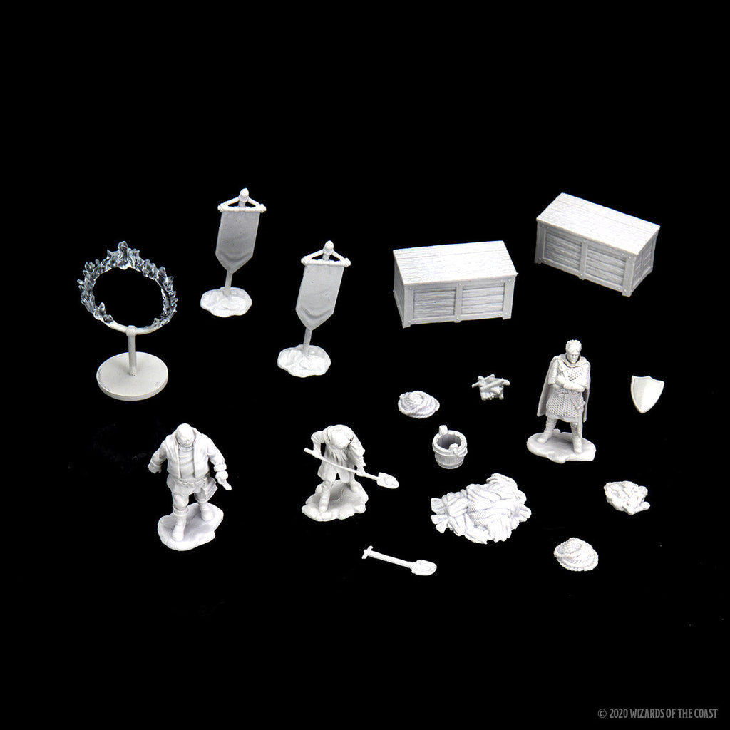 Wizkids: Deep Cuts: Castle: Kingdom Retainers (Unpainted) Miniatures