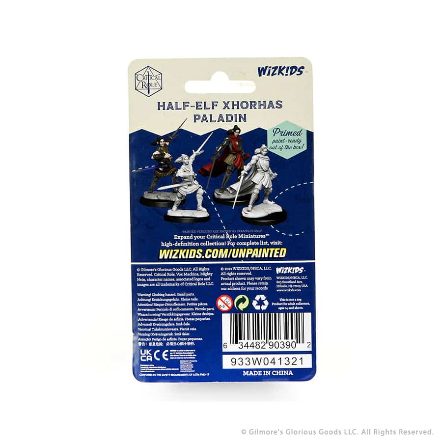 CRITICAL ROLE: UNPAINTED MINIATURES: W1 FEMALE HALF-ELF PALADIN XHORHAS