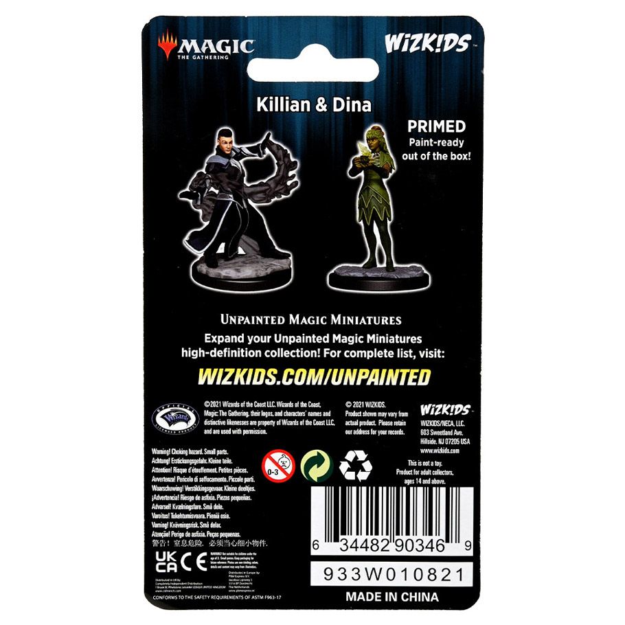 MAGIC THE GATHERING UNPAINTED MINIATURES: W03 KILLIAN AND DINA