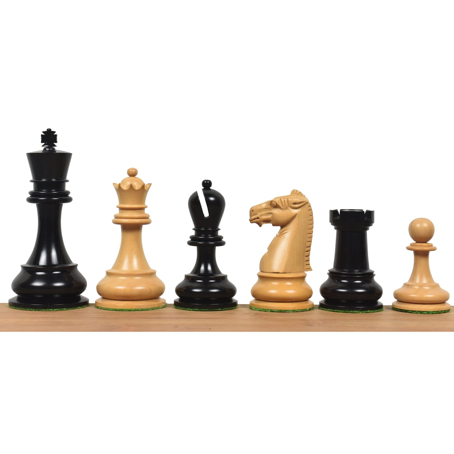 4.3" British Chess Company (BCC) Chess Set- Chess Pieces Only - Ebony Wood - Triple Weight
