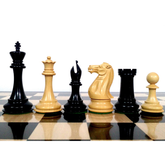 4" Sleek Staunton Luxury Chess Set- Chess Pieces Only - Triple Weighted Ebony Wood