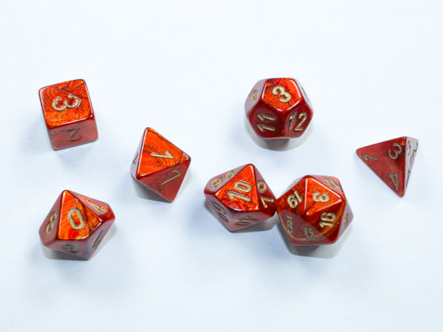 7-set Cube Mini Scarab Scarlet with Gold