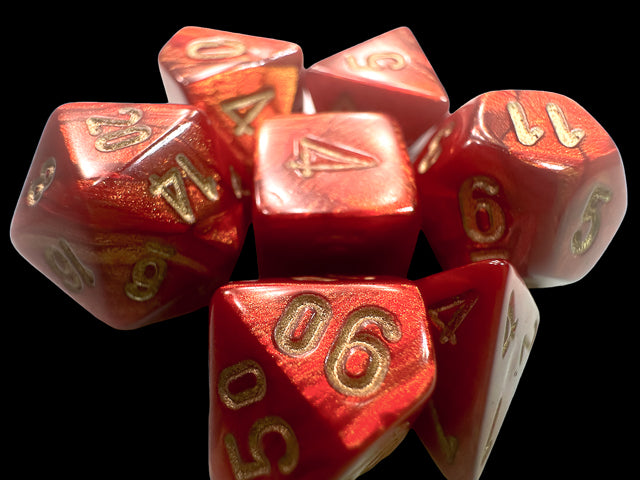 7-set Cube Mini Scarab Scarlet with Gold